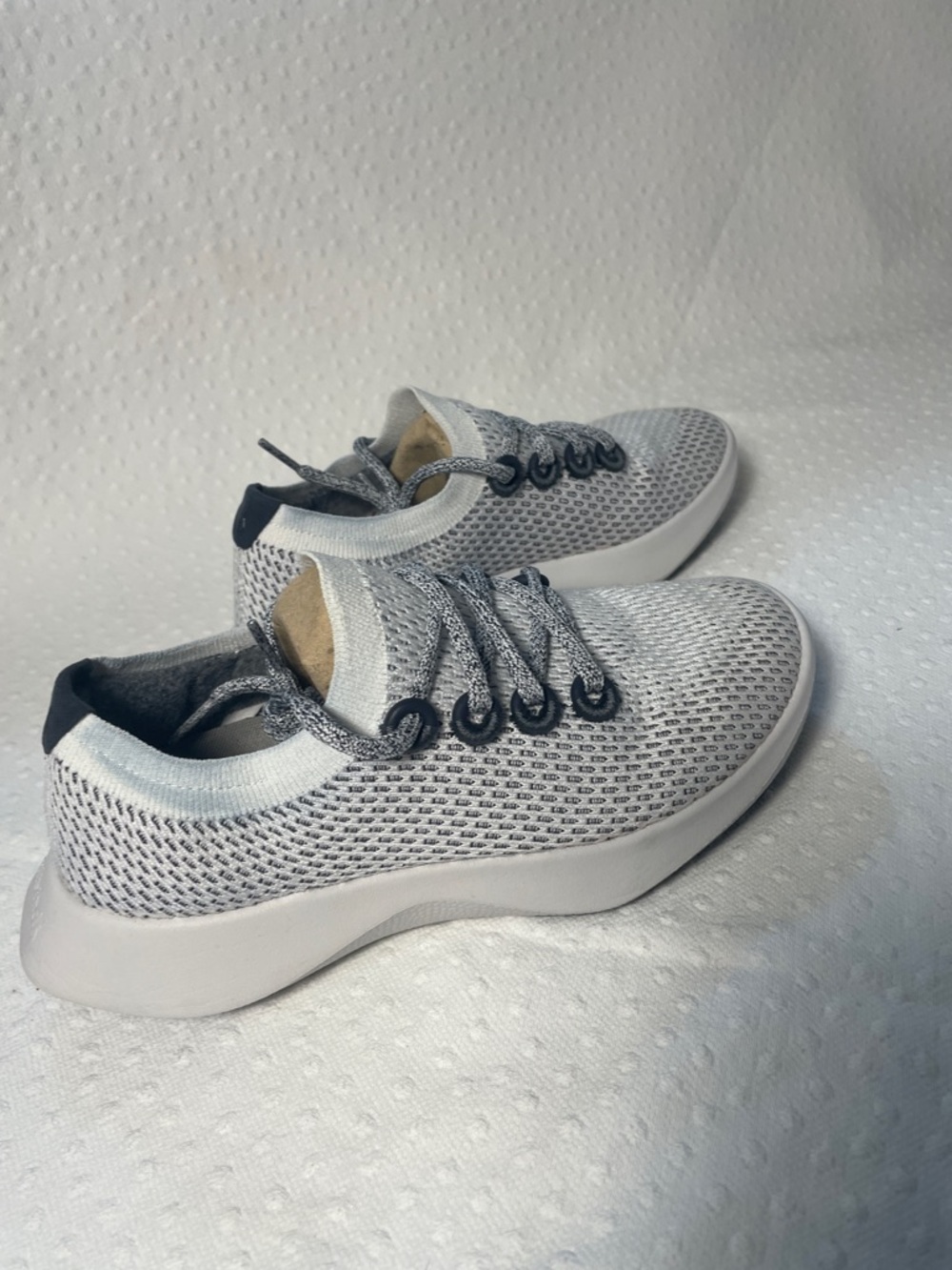 allbirds Women's Gray Knit Athletic Sneakers with Black Details